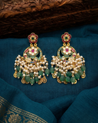Celestial Bloom Chandbalis – Heritage Silver Drops of Grace