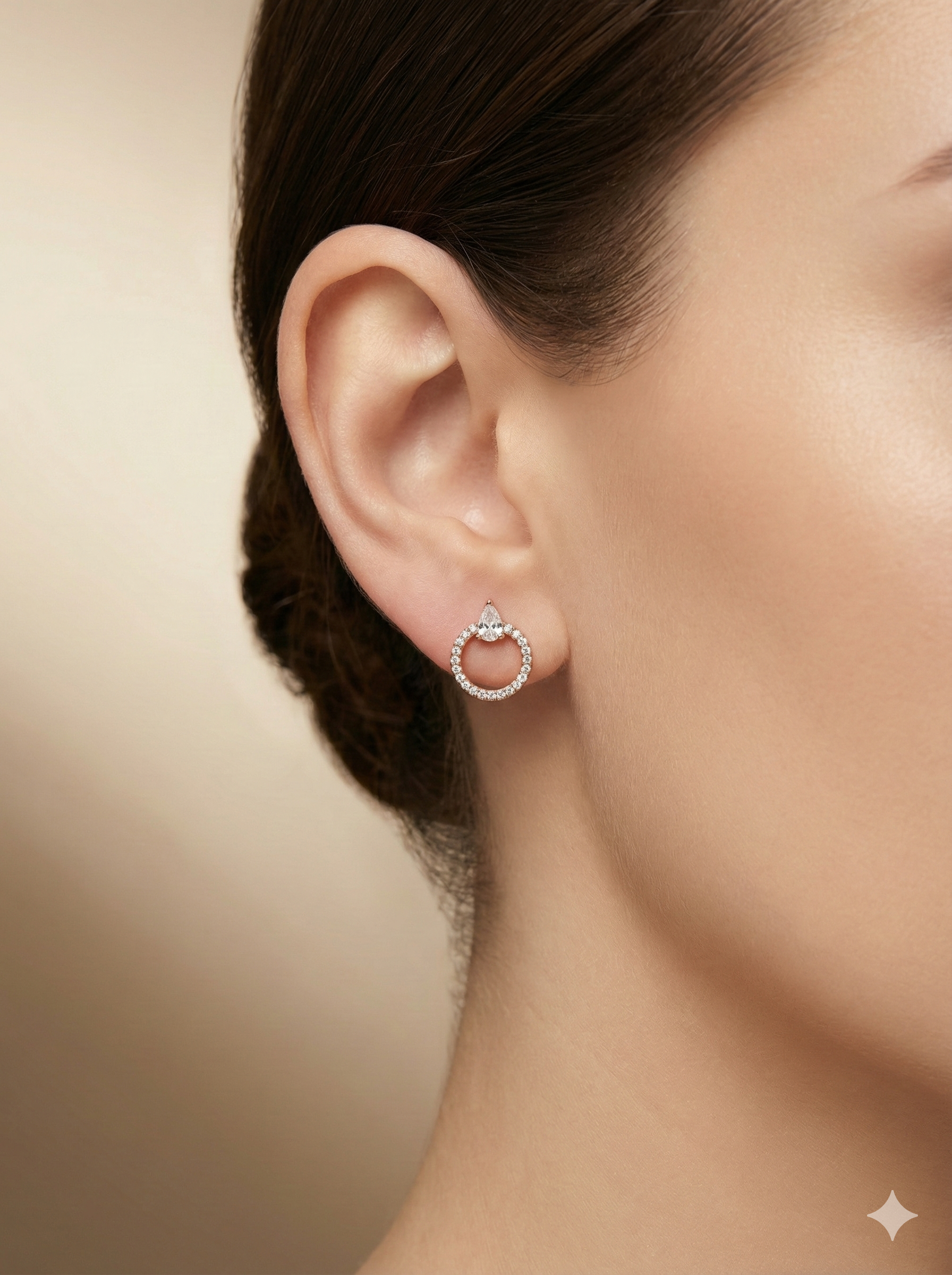 Aurelia Halo Drop Studs