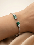 The Emerald Blossom Open Cuff