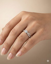 Sparkling Zirconia Flower Blossom Ring