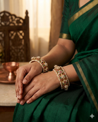 Floral Jadau Heritage Kada