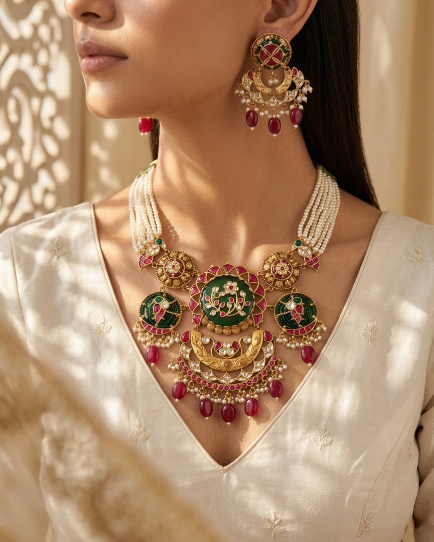 The Royal Meenakari Tapestry Necklace
